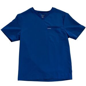 Jaanuu • Men's 2 Pocket Tuck-In Scrub Top Royal Blue - S